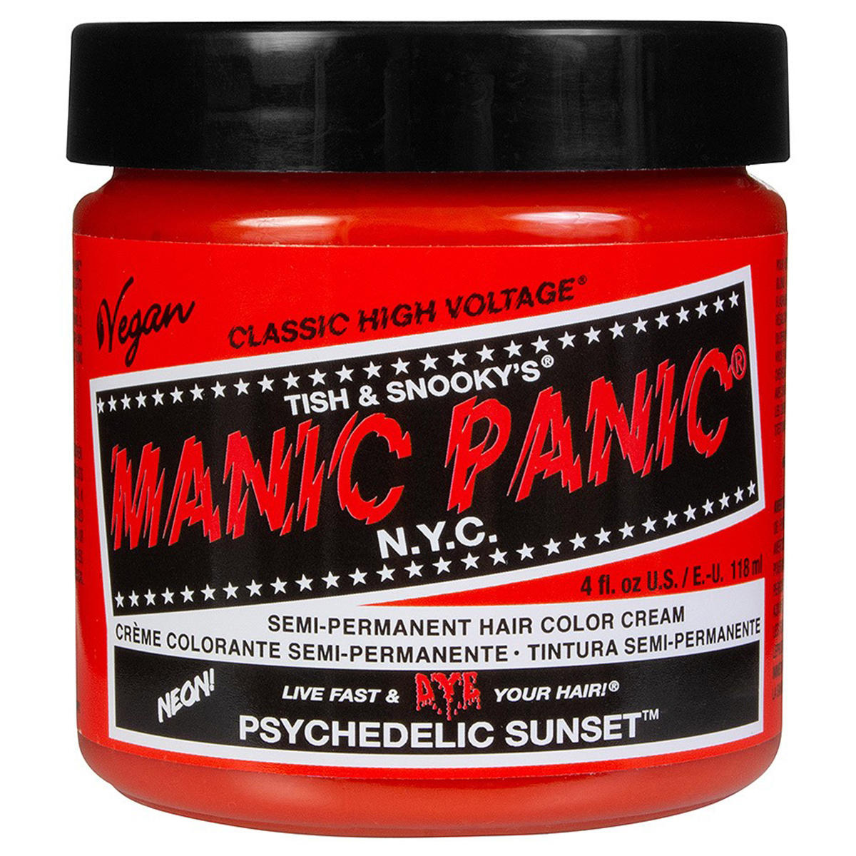 Manic Panic Classic High Voltage Psychedelic Sunset Hair Dye Orange 118ml 3