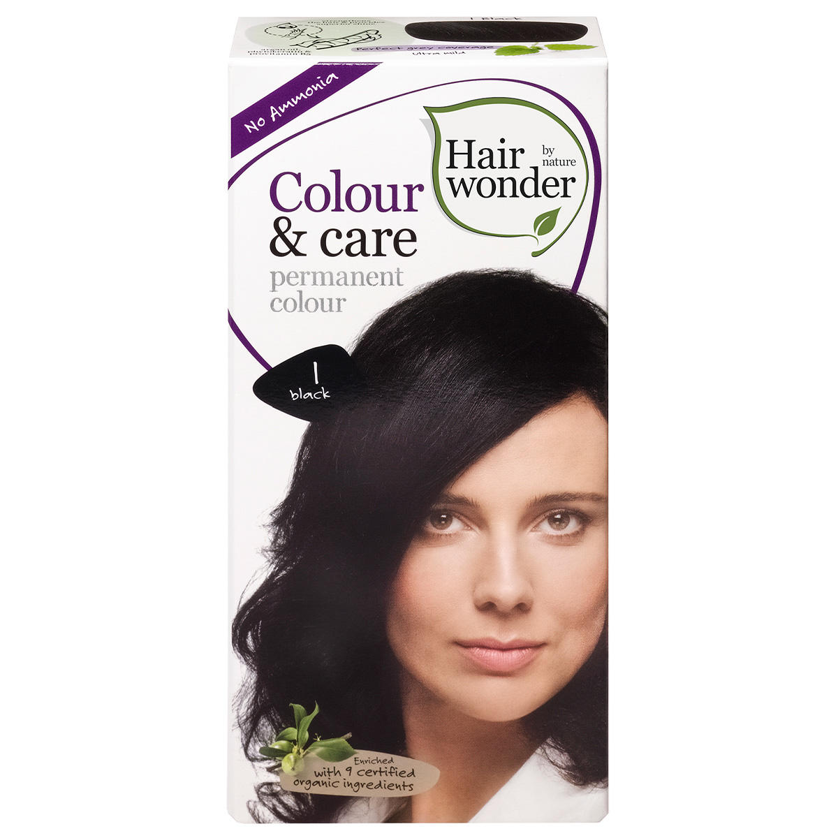 Hairwonder Colour & Care permanent colour 1 black 100 ml