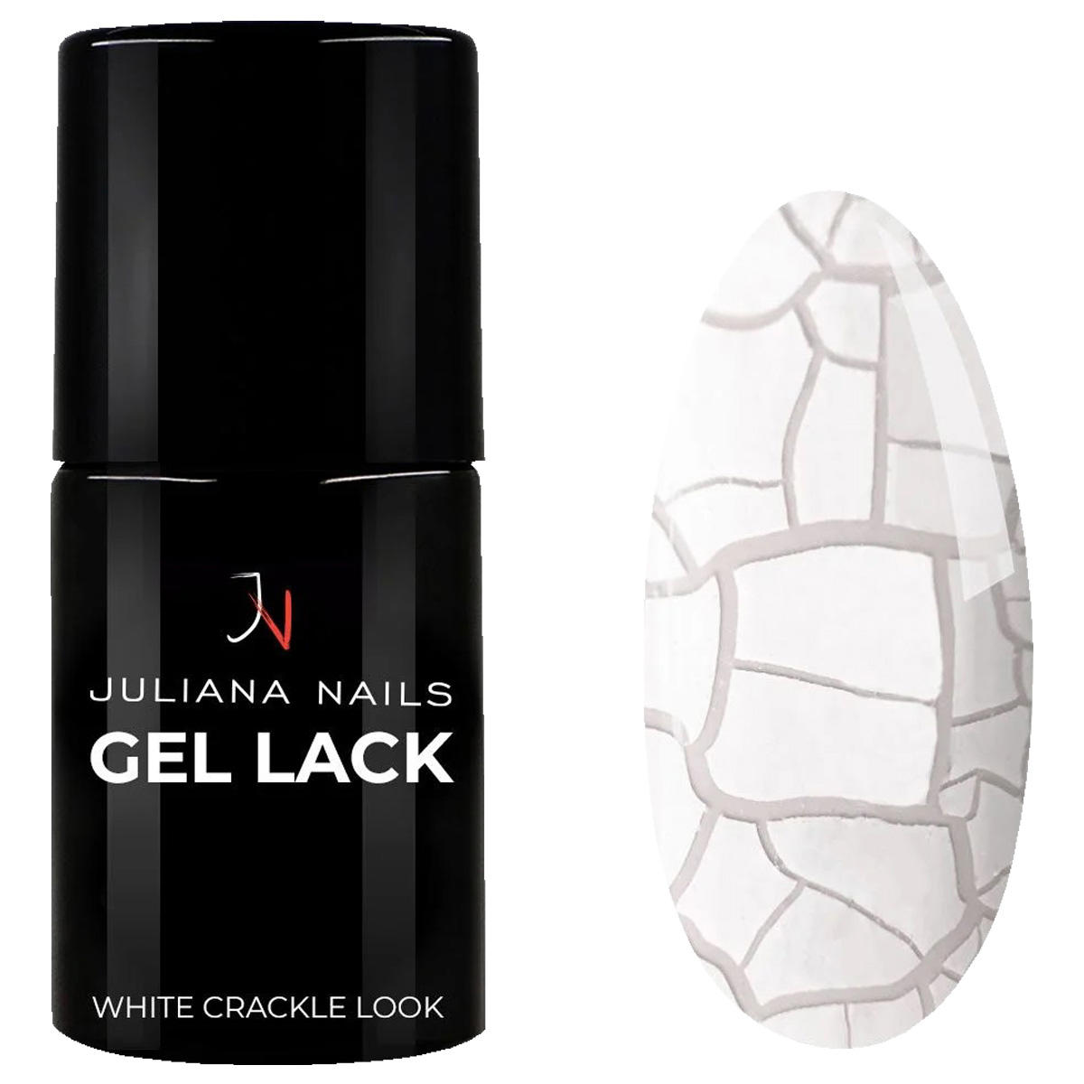 Juliana Nails Gel Lack White Crackle Look 6 ml
