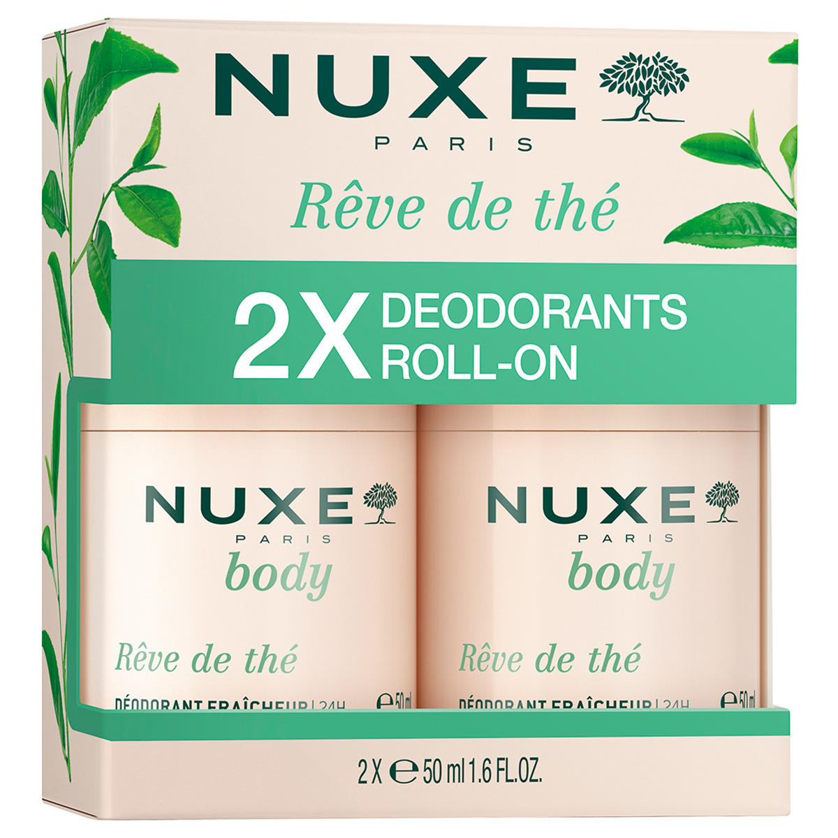 NUXE Rêve de Thé Deodorant Fraîcheur 24h Duo 2 x 50 ml