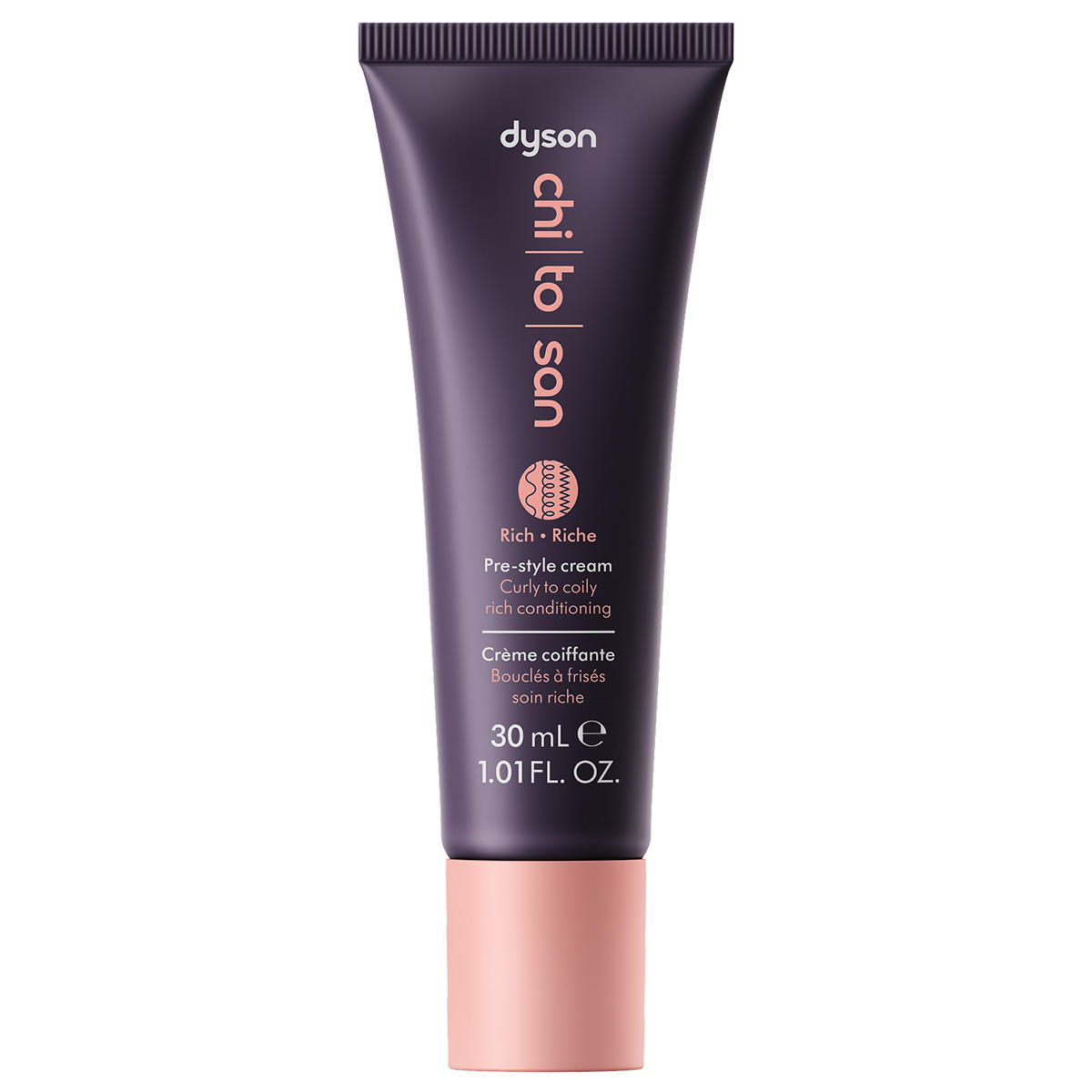Dyson Chitosan Pre-Style Cream krullend tot kroeshaar, rijke verzorging 30 ml