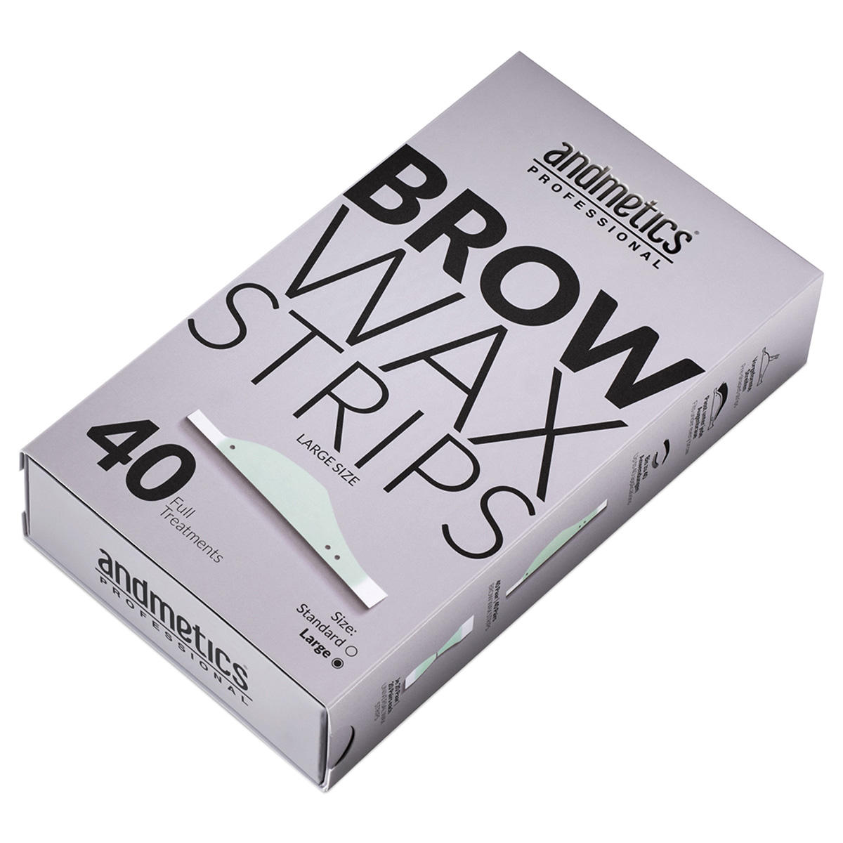 andmetics professional Brow Wax Strips Large 40 Stück