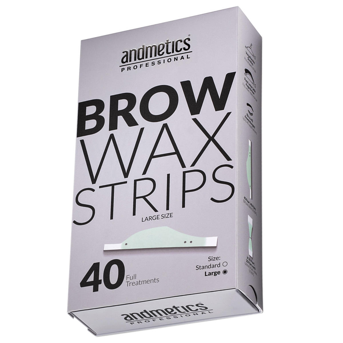 andmetics professional Brow Wax Strips Large 40 Stück