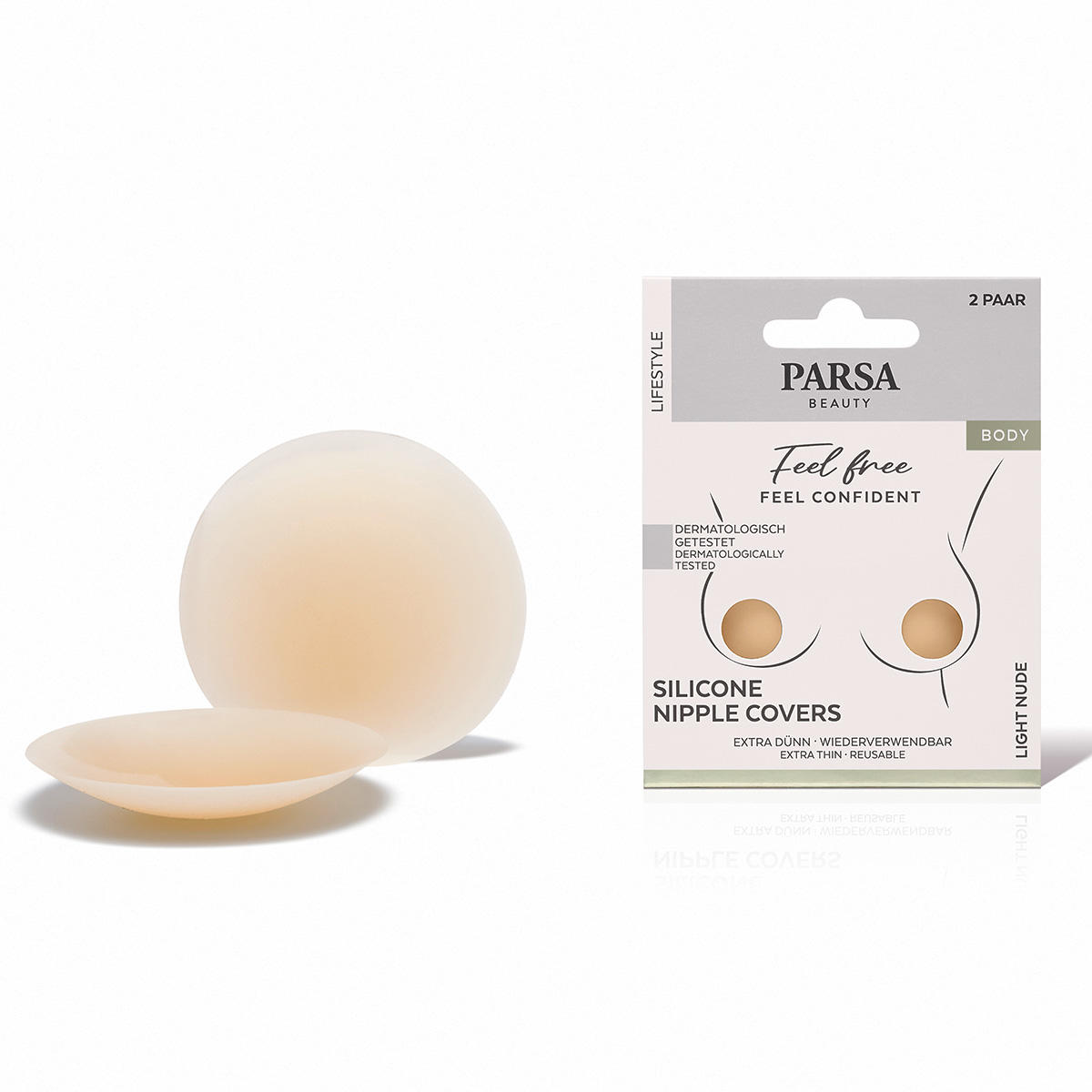 PARSA Beauty Copricapezzoli in silicone nudo chiaro