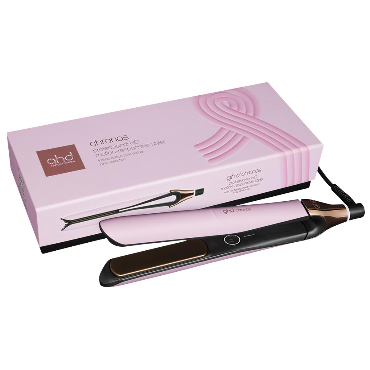 ghd piastra per capelli chronos in edizione limitata rosa-sorbetto