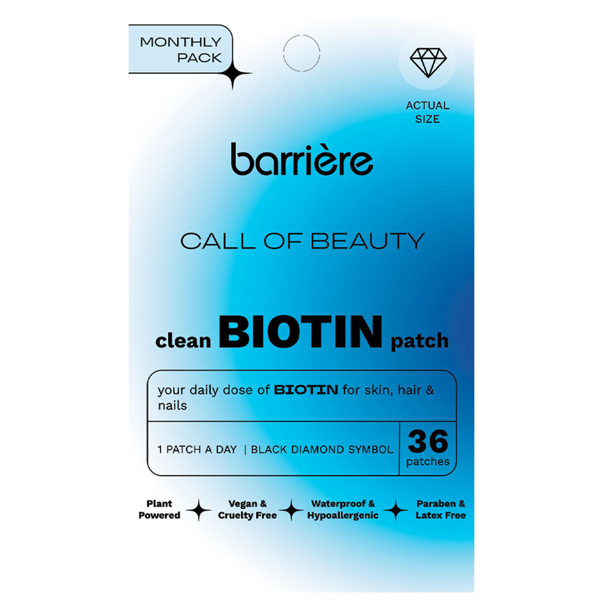 barrière CALL OF BEAUTY Biotin Patch Black Diamond