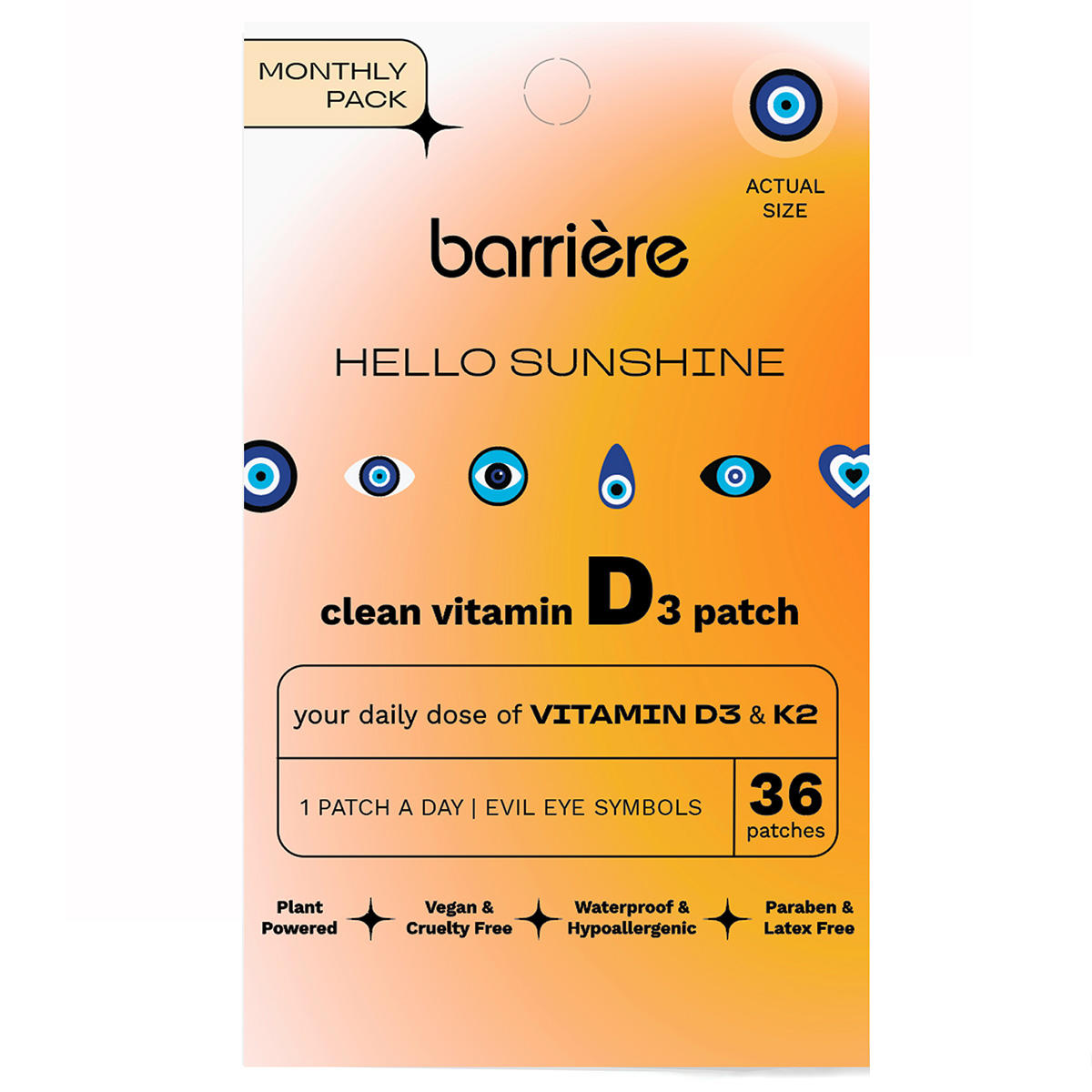 barrière HELLO SUNSHINE Vitamin D3 Patch Evil Eye Symbols