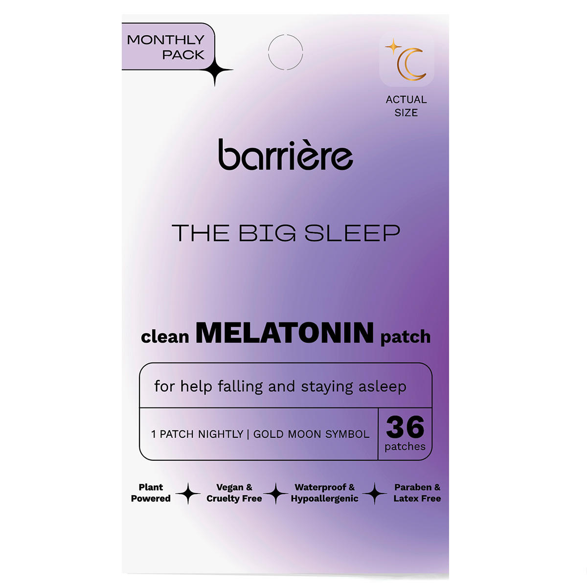 barrière THE BIG SLEEP Melatonin Patch Gold Moon