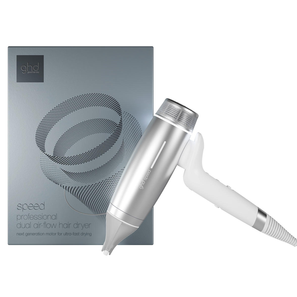 Ghd Speed Hair Dryer Silver White 2
