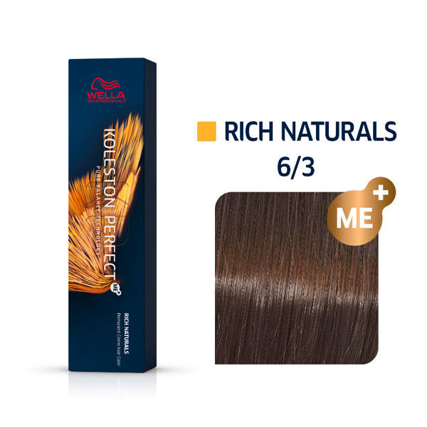 Wella Koleston Perfect Rich Naturals 6/3 Dunkelblond Gold, 60 ml