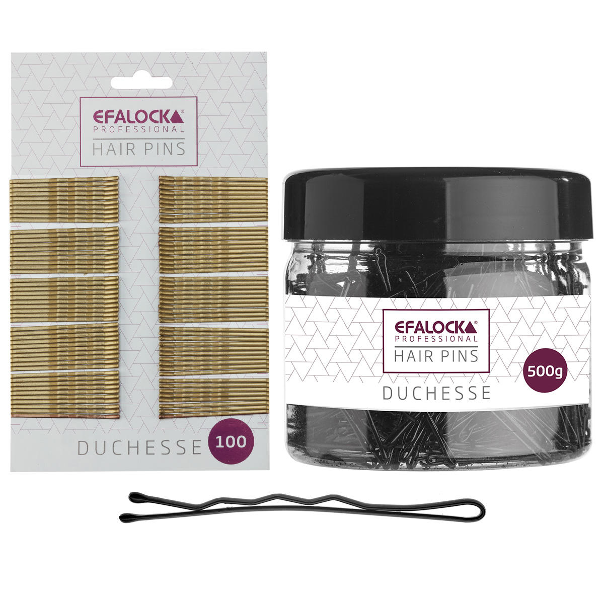 Efalock Pinces à cheveux 5 cm Brun, 100 Pièces 3