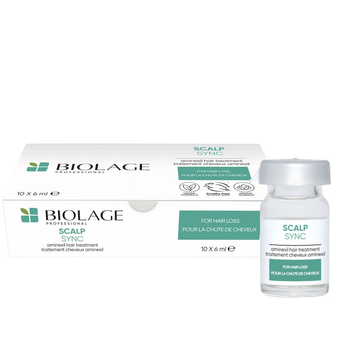 BIOLAGE SCALP SYNC Pro-Aminexil Anti-Hair Loss Tonic Packung mit 10 x 6 ml