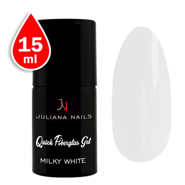 Juliana Nails Quick Fiberglas Gel Milky White, 15 ml