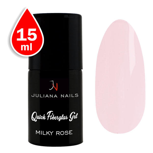 Juliana Nails Quick Fiberglas Gel Milky Rose, 15 ml