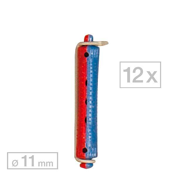 Efalock Bigoudis pour permanentes court Bleu/Rouge Ø 11 mm, Par paquet 12 pièces
