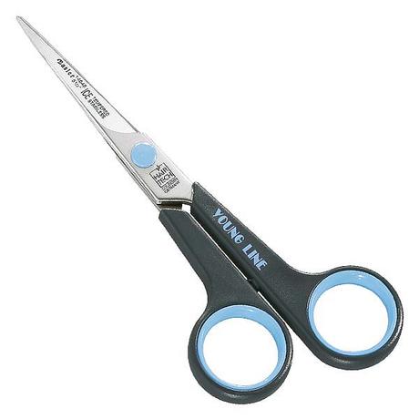 basler Haarschere Young Line 5½", Blau versetzte Griffe