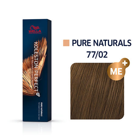 Wella Koleston Perfect ME+ Pure Naturals 77/02 blond moyen intensif naturel mat 60 ml