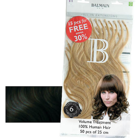Balmain Fill-In Extensions Value Pack Natural Straight 1B Black