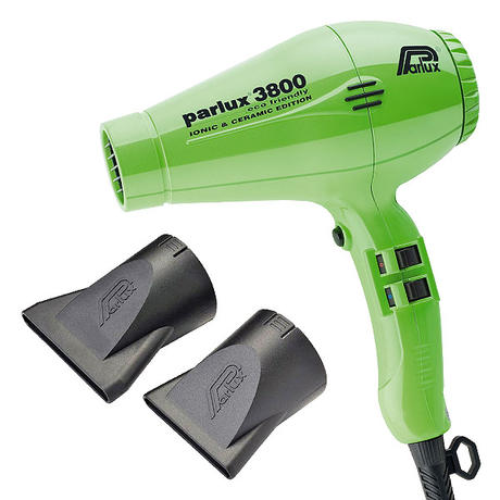 Parlux 3800 - Secador de pelo verde iónico y de cerámica ecológico y  accesorio M Hair Designs Hot Blow Negro (paquete de 2 artículos)