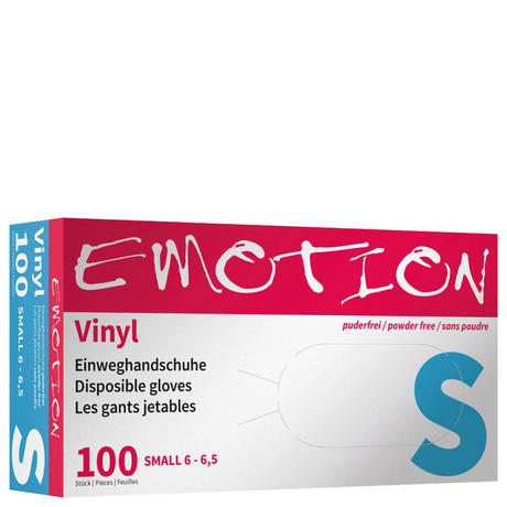 Efalock Emotion Vinyl Einweghandschuhe - puderfrei Weiß Größe S
