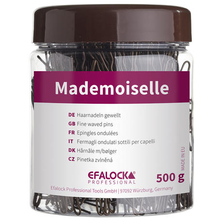 Efalock Épingles à cheveux Mademoiselle Marron, 65 mm
