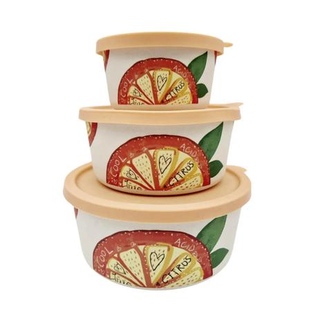 milk_shake Bambou Set de 3 boîtes de rangement