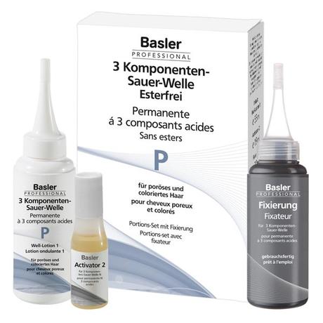 Basler Permanente á 3 composants acides Sans esters P, pour cheveux poreux et colorés