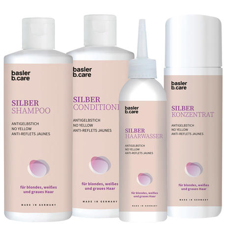 basler Silber All-in-One Set (Shampoo 200ml + Spülung 200ml + Konzentrat 200ml + Haarwasser 200ml)