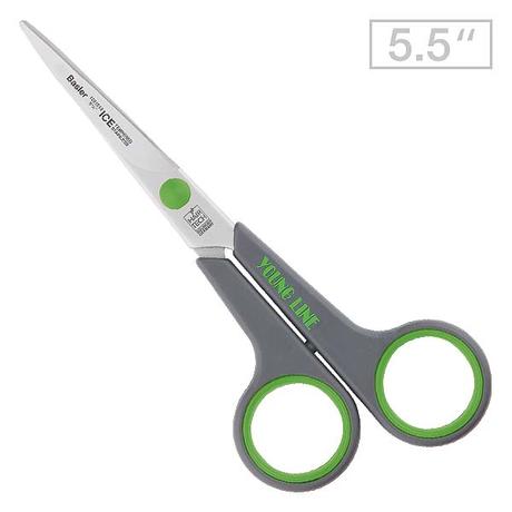 Basler Hair scissors Young Line 5½", Green Offset Handles