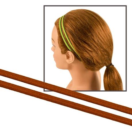 Solida Haarband Anti-Rutsch Braun, Pro Packung 2 Stück