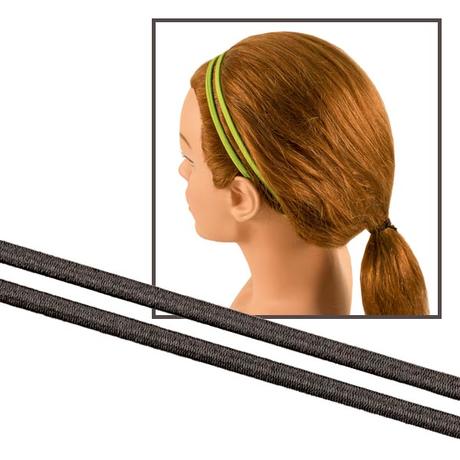 Solida Haarband Anti-Rutsch Schwarz, Pro Packung 2 Stück