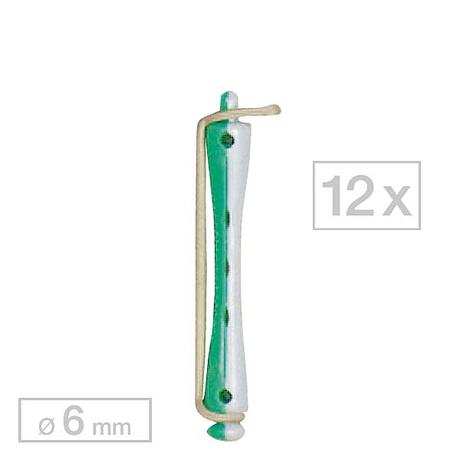 Efalock Arricciatore permanente corto Verde/Bianco Ø 6 mm, Per confezione 12 pezzi