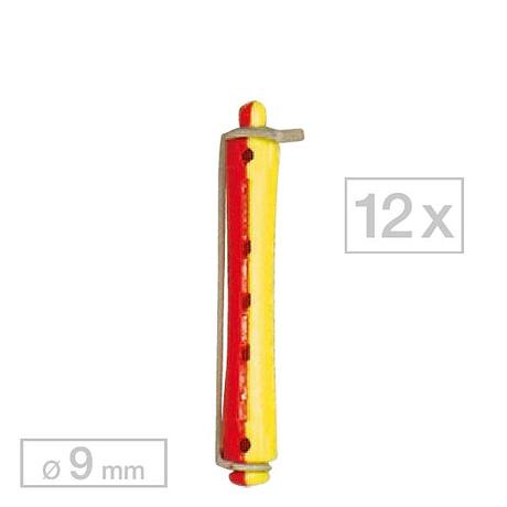 Efalock Arricciatore permanente corto Rosso/Giallo Ø 9 mm, Per confezione 12 pezzi