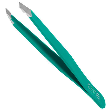 Canal Pince à cheveux, biseautée, satinée, inoxydable, 9 cm Vert