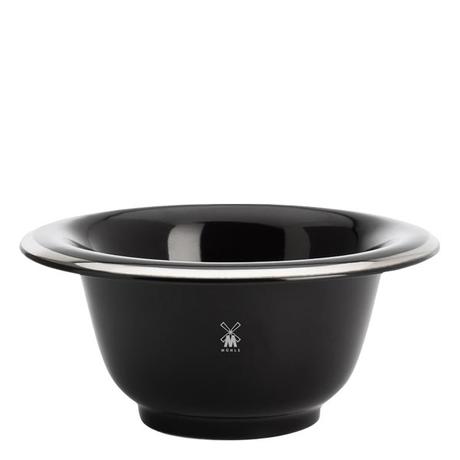 MÜHLE Shaving bowl Porcelain black with platinum rim