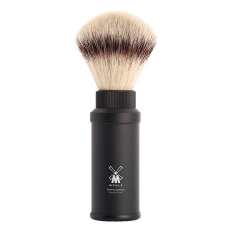 MÜHLE Travel Shaving Brush Silvertip Fibre® Black