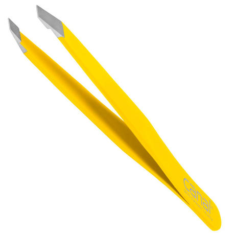 Canal Pince à cheveux, biseautée, satinée, inoxydable, 9 cm Jaune