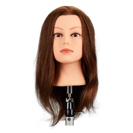 Fripac-Medis Cabeza de práctica de cabello real Longitud del cabello 40 cm
