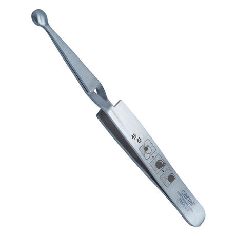 Canal Zeckenpinzette für Tiere rostfrei, 12 cm
