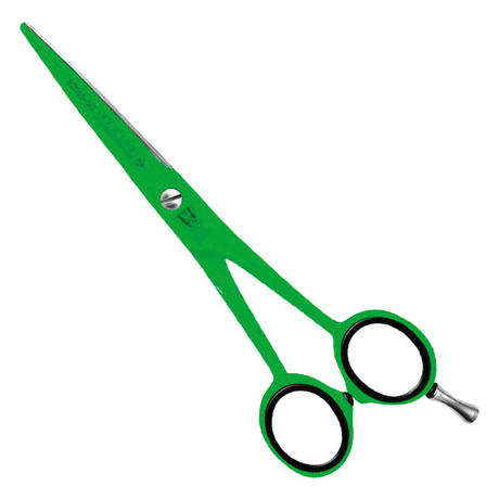 Rose Line Hair Scissors 5.5" shock green