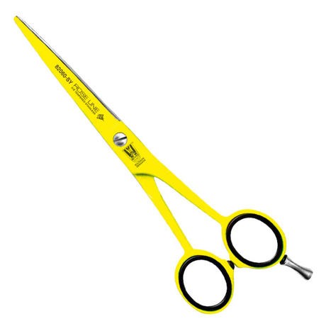 Rose Line Hair Scissors 6" shock yellow