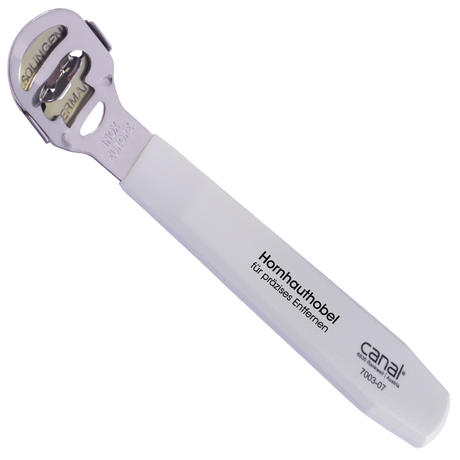 Canal Rabot à callosités avec manche en plastique, 14 cm