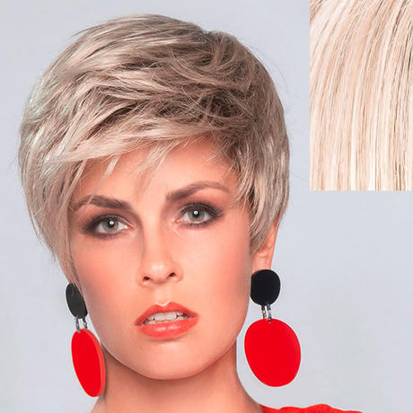 Ellen Wille Perucci Parrucca di capelli sintetici Punto biondo platino radicato