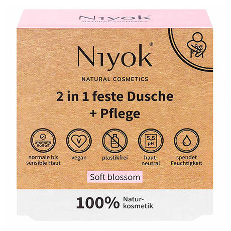 Niyok 2 in 1 feste Dusche + Pflege - Soft blossom