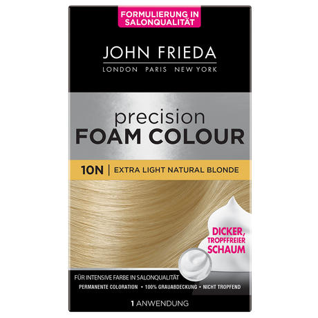 JOHN FRIEDA Precision Foam Colour Coloración permanente 10N Rubio Natural Extra Claro 1 paquete