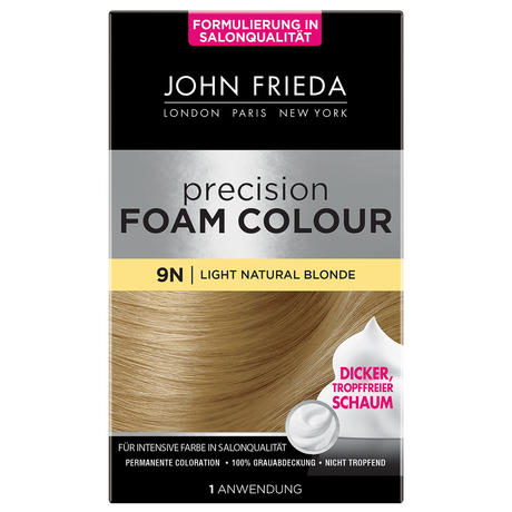 JOHN FRIEDA Precision Foam Colour Coloration permanente  9N  Blond naturel léger 1 paquet