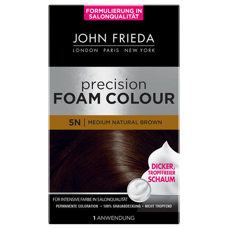 JOHN FRIEDA Precision Foam Colour Coloration permanente 5N Brun naturel moyen  1 paquet