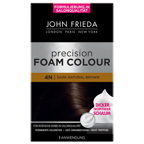 JOHN FRIEDA Precision Foam Colour Coloración permanente 4N Marrón Natural Oscuro 1 paquete