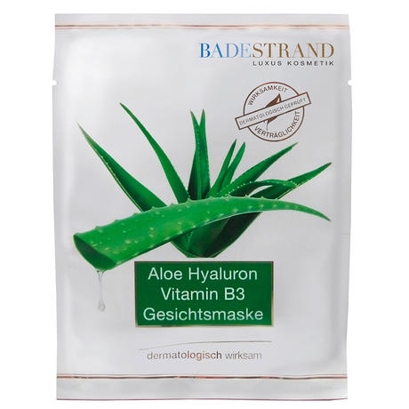 Badestrand Aloe Hyaluron Vitamin B3 Gesichtsmaske