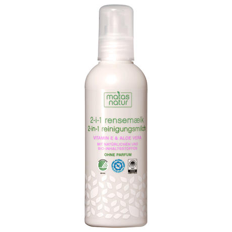 MATAS Natur Lait nettoyant 2 en 1 à l'aloe vera bio et à la vitamine E